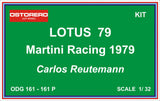 Lotus 79 Martini Racing - Carlos Reutemann - Kit Unpainted - OUT OF PRODUCTION