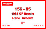 156 - 85 R. Arnoux Kit Pre-Painted - OUT OF PRODUCTION