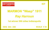 Marmon "Wasp" yellow livery - Ray Harroun - Kit Pre Painted - OUT OF PRODUCTION