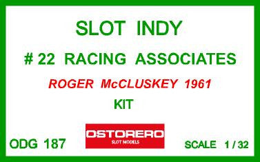 Watson - Racing Associates - Roger McCluskey Kit Pre-Painted - SOLD OUT