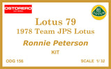 Lotus 79 R. Peterson Kit Pre Painted - OUT OF PRODUCTION